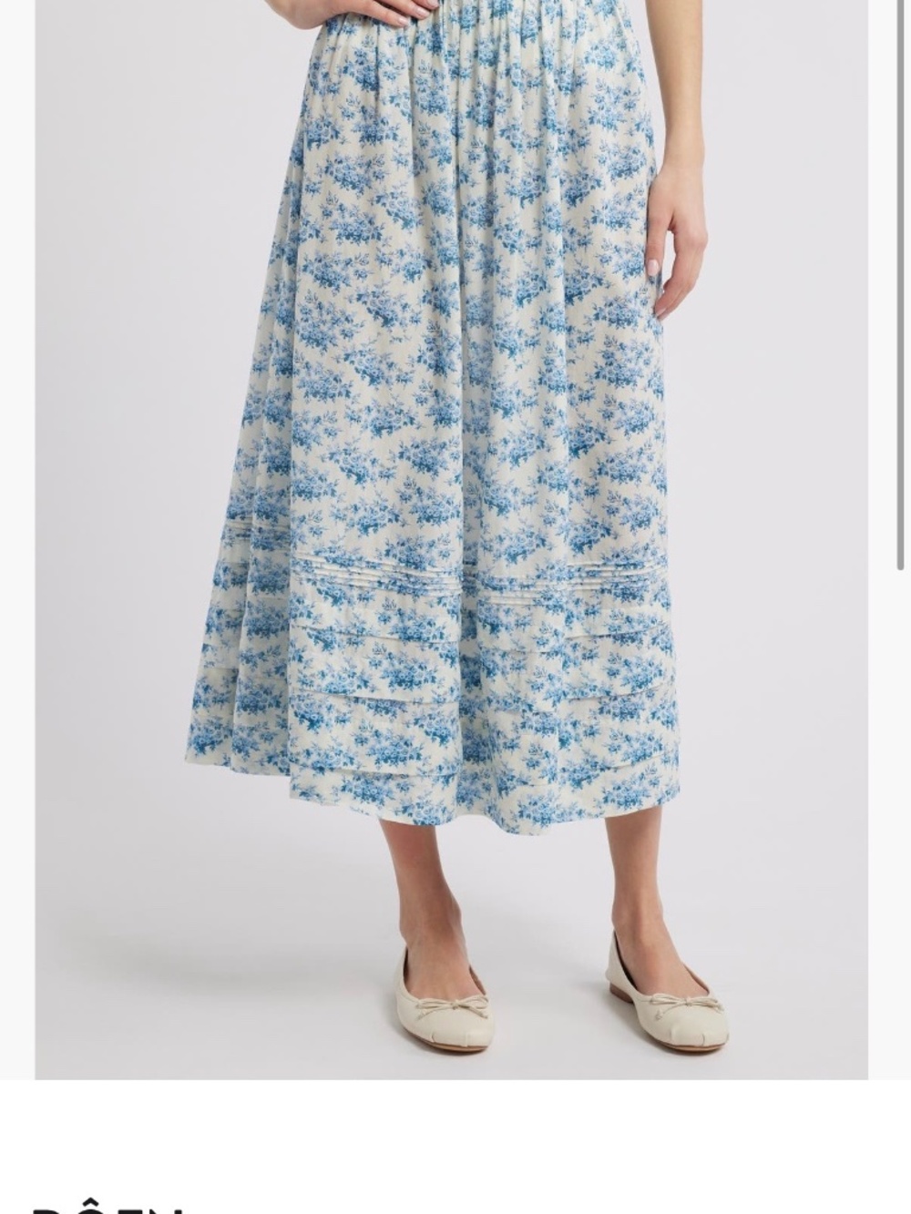 Dôen Marcie floral midi skirt